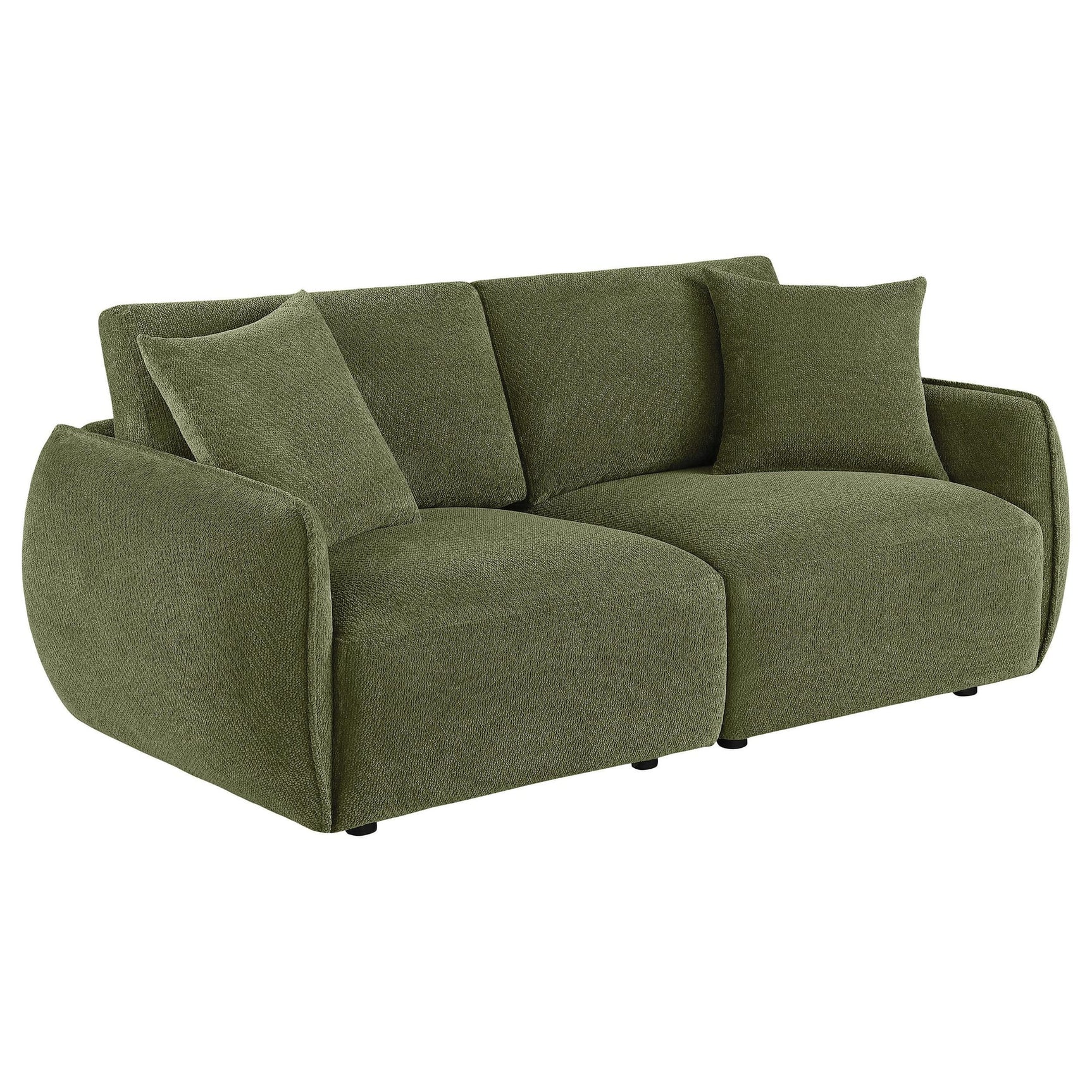 Elysia Fabric Upholstered Modular Lounge Loveseat Green from Decor Furniture