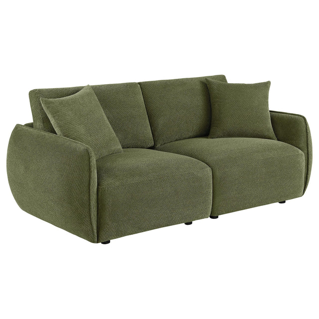 Elysia Fabric Upholstered Modular Lounge Loveseat Green from Decor Furniture