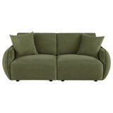 Elysia Fabric Upholstered Modular Lounge Loveseat Green view 3