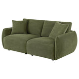 Elysia Fabric Upholstered Modular Lounge Loveseat Green view 4