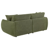 Elysia Fabric Upholstered Modular Lounge Loveseat Green view 6