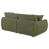Elysia Fabric Upholstered Modular Lounge Loveseat Green view 7