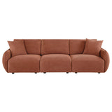 Elysia Fabric Upholstered Modular Lounge Sofa Coral view 3