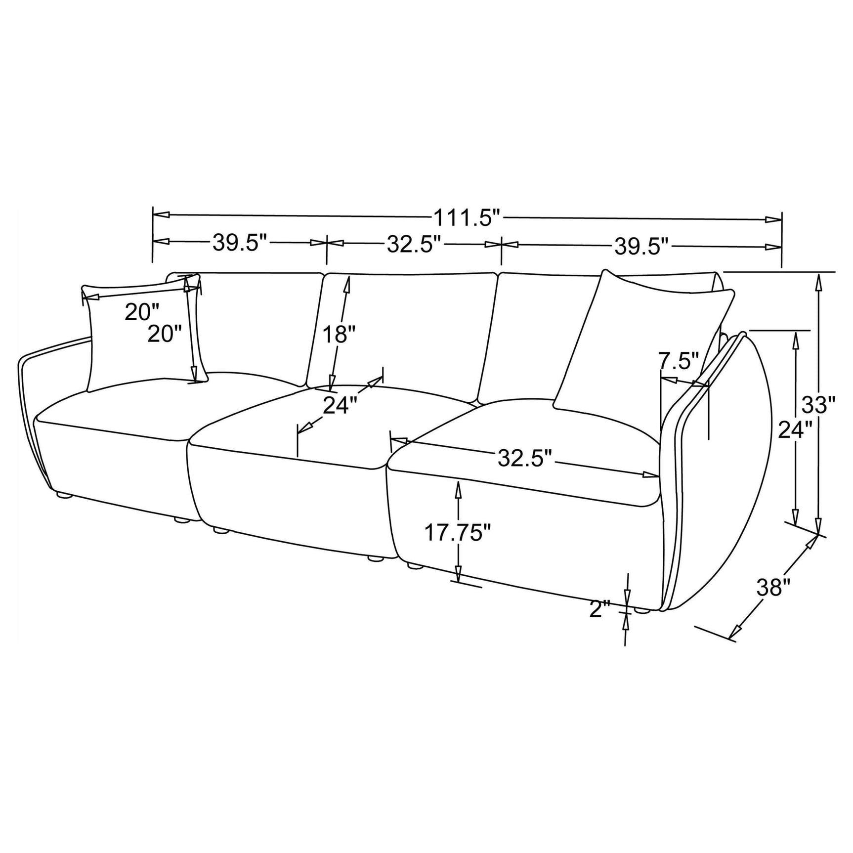 Elysia Fabric Upholstered Modular Lounge Sofa Coral view 10