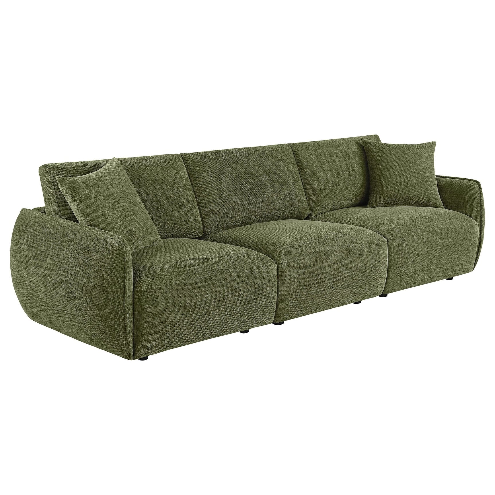 Elysia Fabric Upholstered Modular Lounge Sofa Green from Decor Furniture