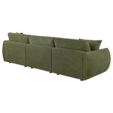 Elysia Fabric Upholstered Modular Lounge Sofa Green view 7