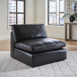 Emilia Black Leather 7-Piece Sectional from Decor Furniture