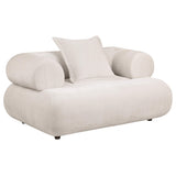 Eskola 2-Piece Chenille Sofa and Accent Chair Set Ivory view 4