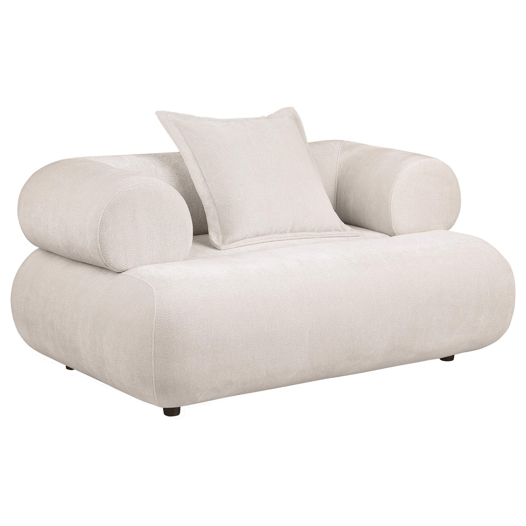 Eskola 2-Piece Chenille Sofa and Accent Chair Set Ivory view 4