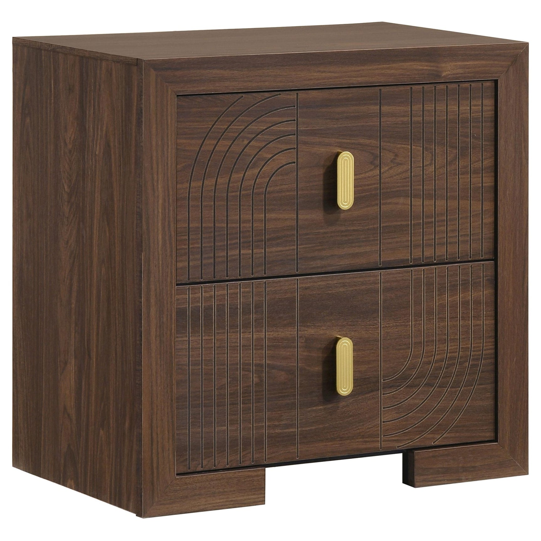 Etienne 2-drawer Nightstand Bedside Table Walnut from Decor Furniture