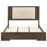 Etienne Eastern King Velvet Upholstered Panel Bed Walnut view 3
