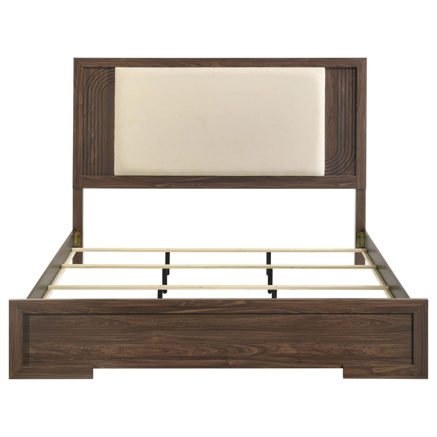 Etienne Eastern King Velvet Upholstered Panel Bed Walnut view 3