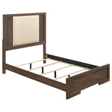 Etienne Full Velvet Upholstered Panel Bed Walnut from Decor Furniture