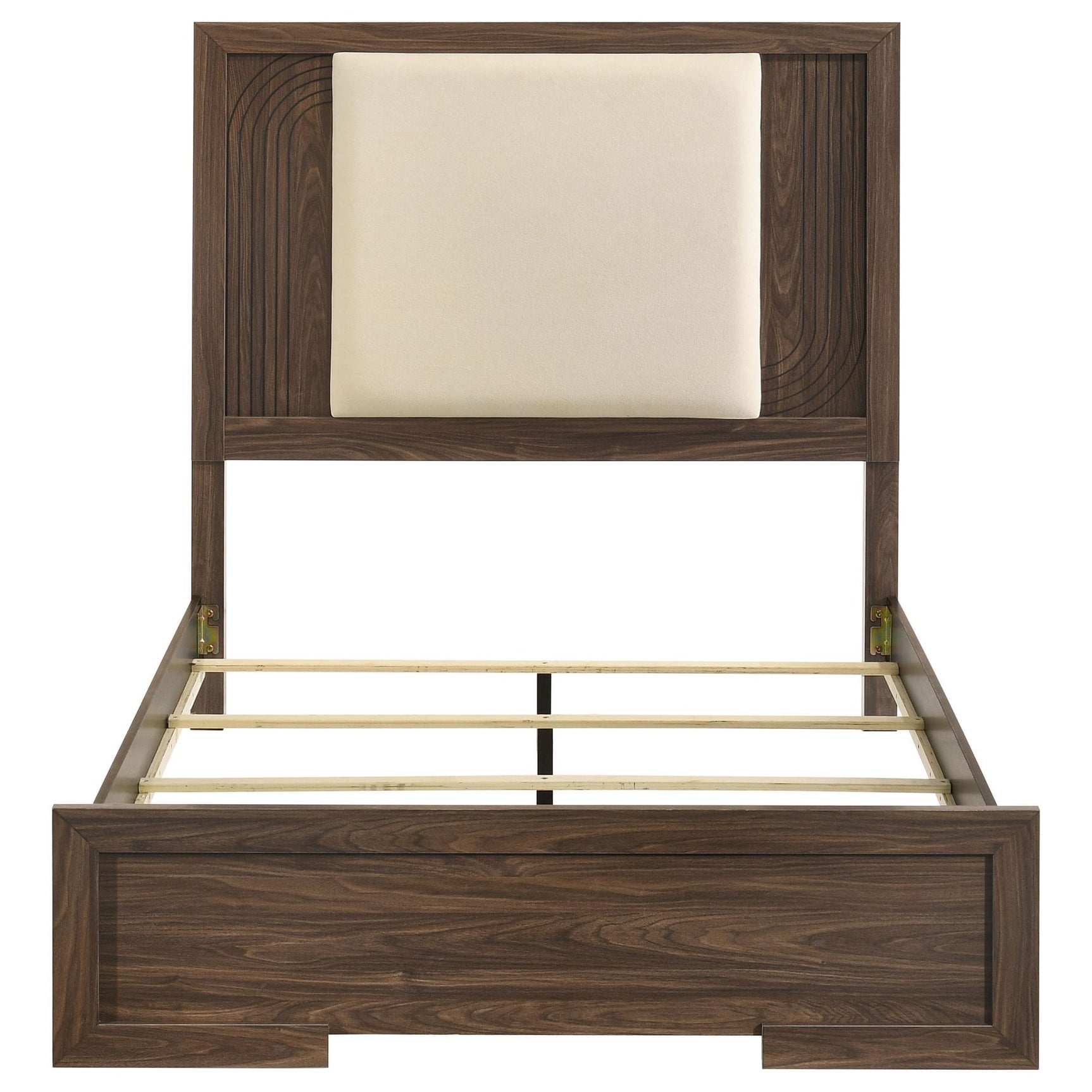 Etienne Full Velvet Upholstered Panel Bed Walnut view 3