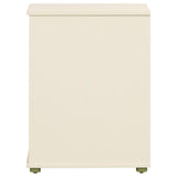 Evren 2-cubby Vertical Bookcase with Natural Interior Off White view 5
