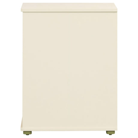 Evren 2-cubby Vertical Bookcase with Natural Interior Off White view 5