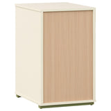 Evren 2-cubby Vertical Bookcase with Natural Interior Off White view 6