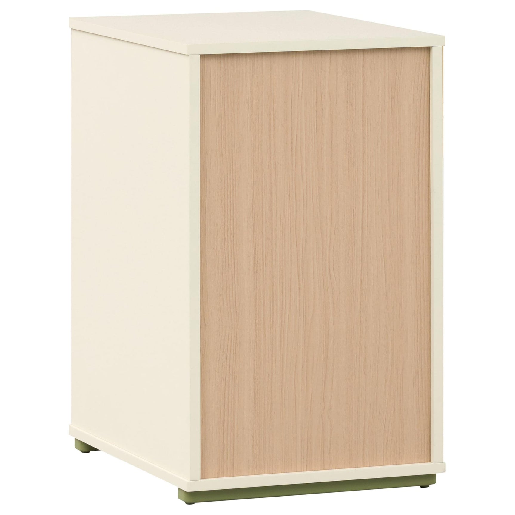 Evren 2-cubby Vertical Bookcase with Natural Interior Off White view 6