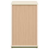 Evren 2-cubby Vertical Bookcase with Natural Interior Off White view 7