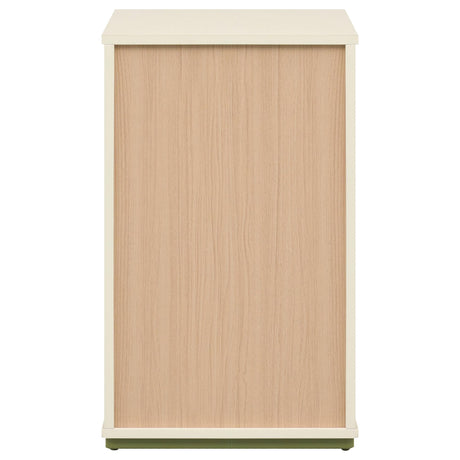 Evren 2-cubby Vertical Bookcase with Natural Interior Off White view 7