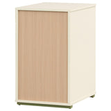 Evren 2-cubby Vertical Bookcase with Natural Interior Off White view 8