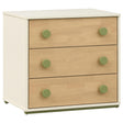 Evren 3-drawer Chest with Olive Wood Knobs Tri-Tone from Decor Furniture