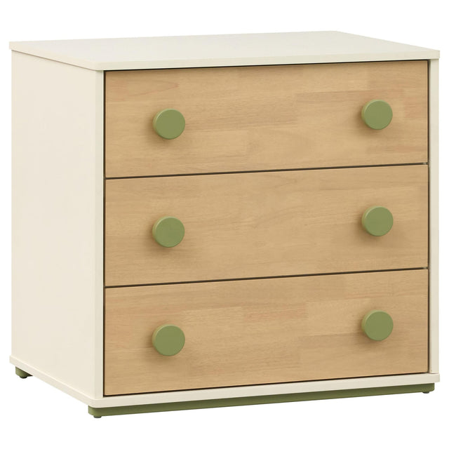 Evren 3-drawer Chest with Olive Wood Knobs Tri-Tone from Decor Furniture