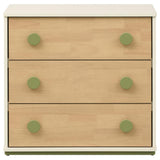 Evren 3-drawer Chest with Olive Wood Knobs Tri-Tone view 3