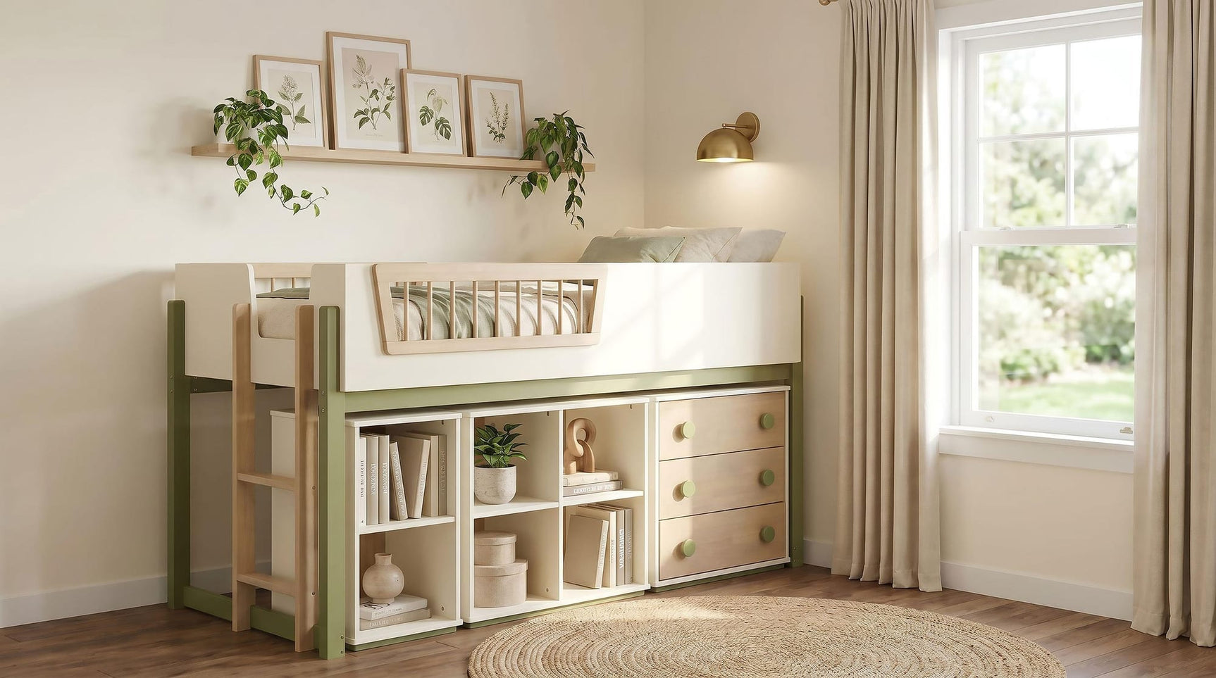Evren 3-drawer Chest with Olive Wood Knobs Tri-Tone view 15