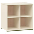 Evren 4-cubby Horizontal Bookcase with Natural Interior Off White from Decor Furniture