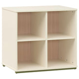 Evren 4-cubby Horizontal Bookcase with Natural Interior Off White from Decor Furniture