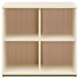 Evren 4-cubby Horizontal Bookcase with Natural Interior Off White view 3