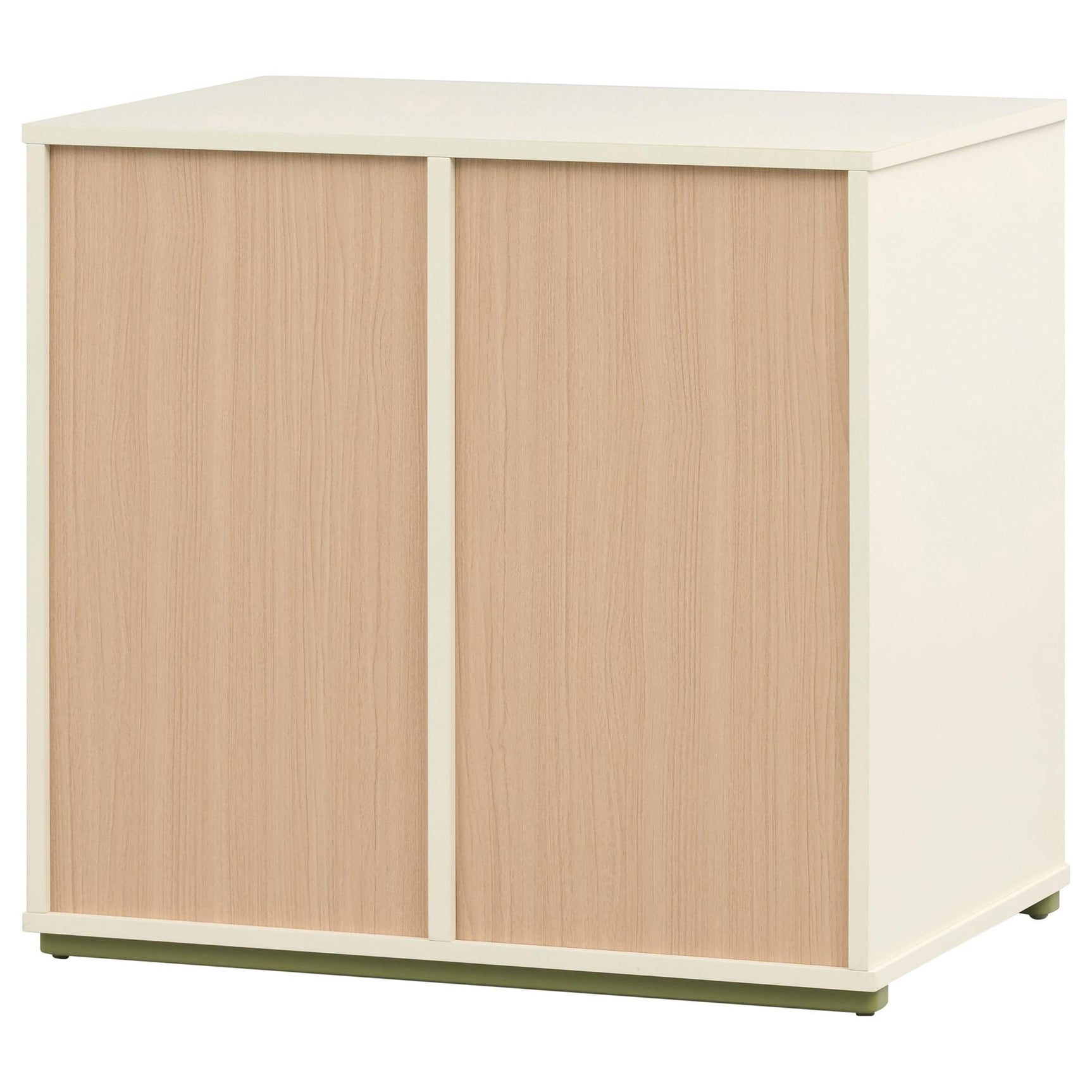 Evren 4-cubby Horizontal Bookcase with Natural Interior Off White view 8