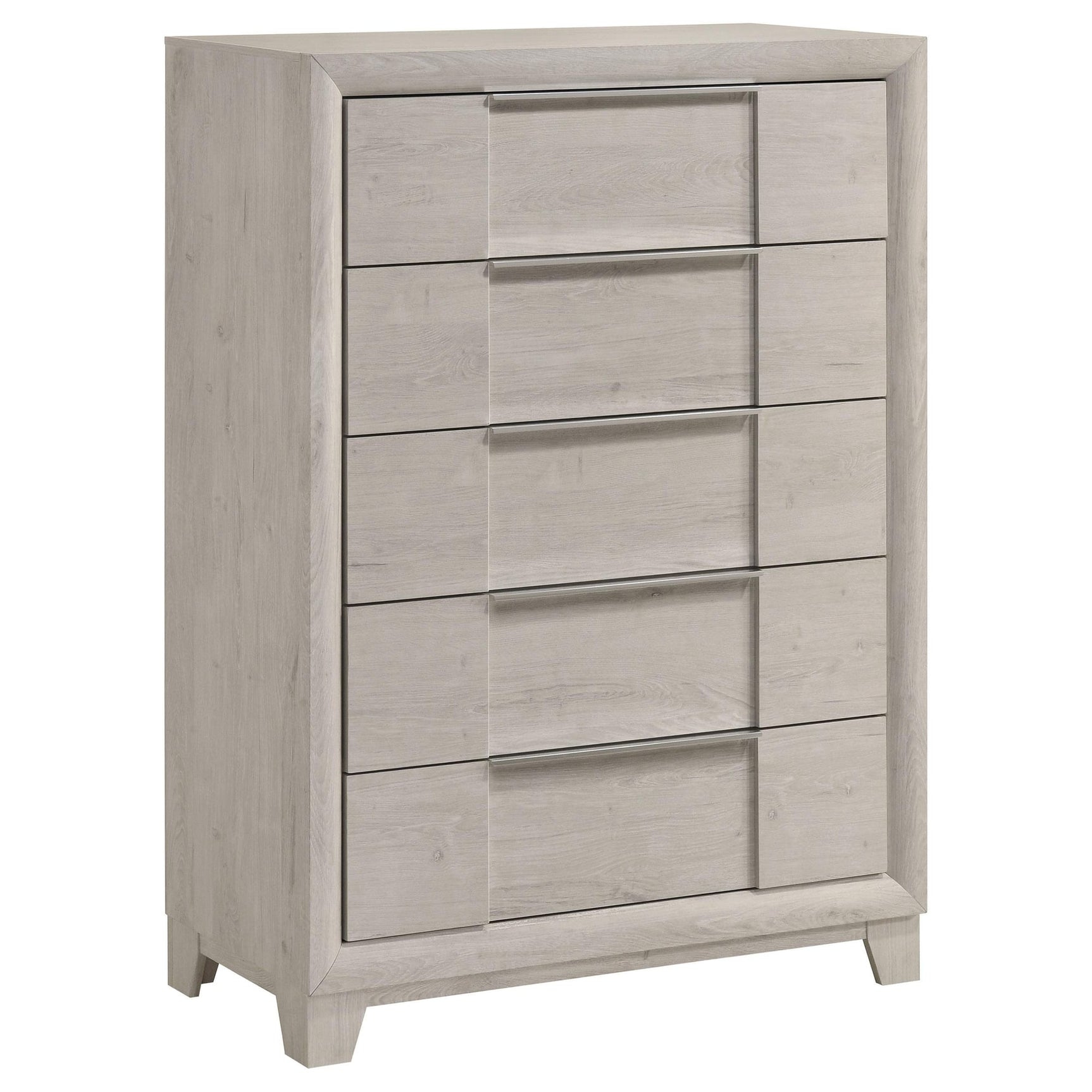 Farre 5-drawer Chest of Drawers Washed Grey from Decor Furniture
