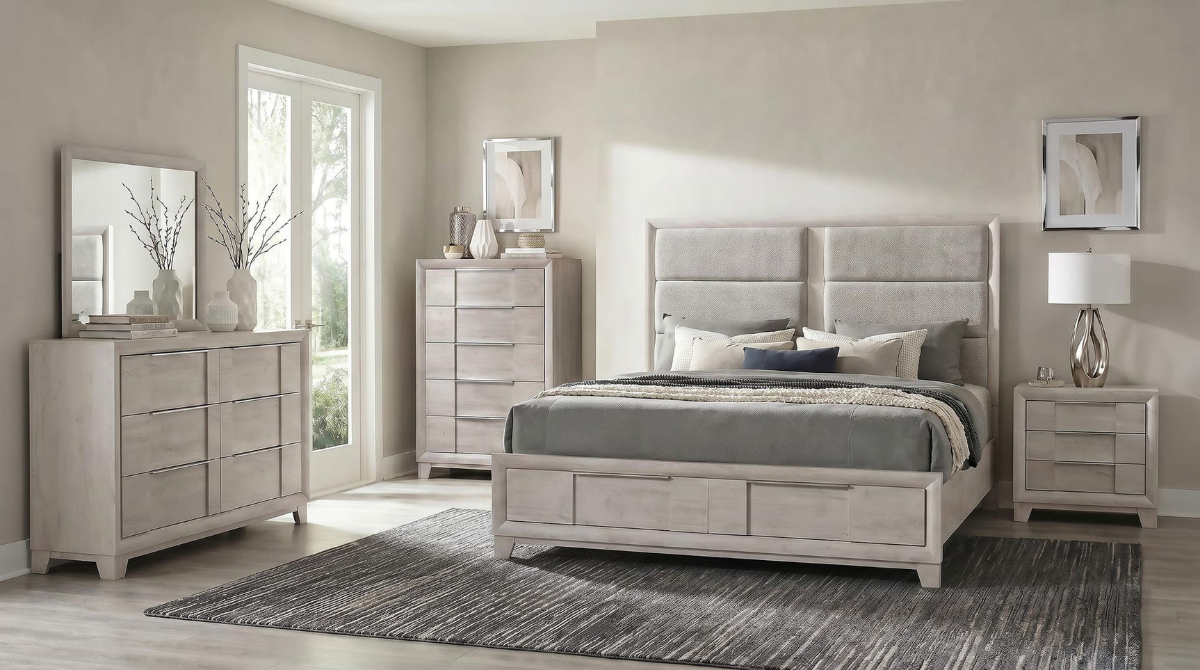 Farre 6-drawer Dresser Washed Grey view 14