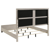 Farre Eastern King Upholstered Platform Panel Bed Washed Grey view 5