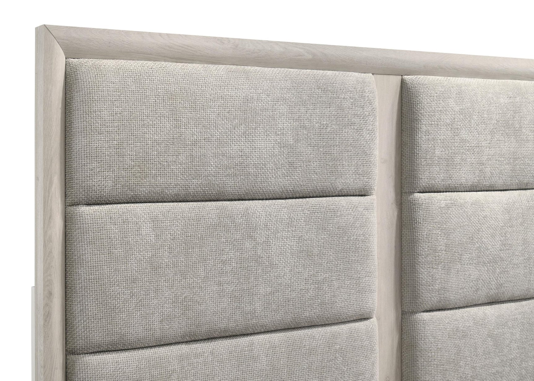 Farre Queen Upholstered Platform Panel Bed Washed Grey view 7