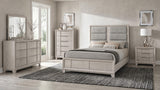 Farre Queen Upholstered Platform Panel Bed Washed Grey view 12