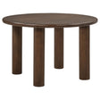 Faulkner 48-inch Round Wood Dining Table Brown Oak from Decor Furniture