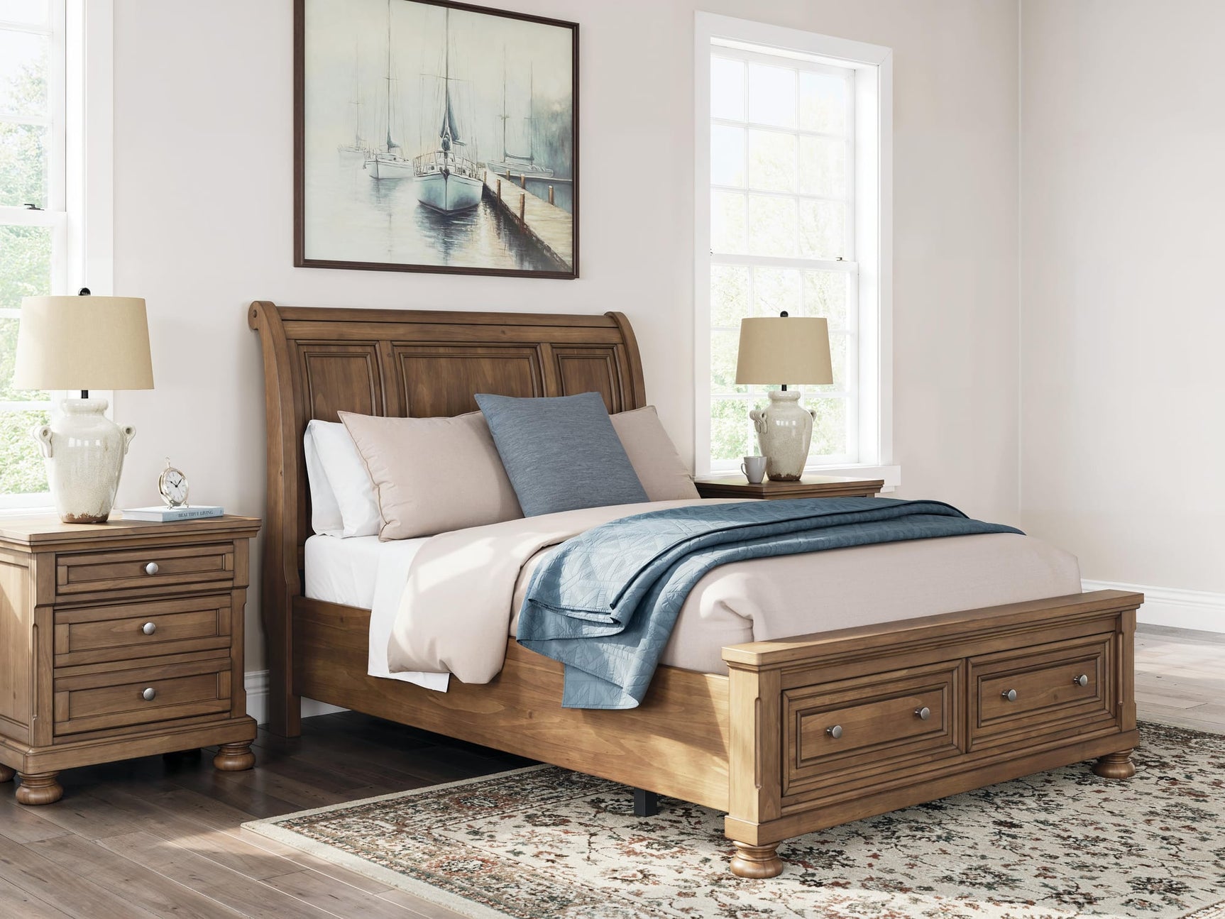 Feddinger Medium Brown Storage Sleigh Bedroom Set view 11