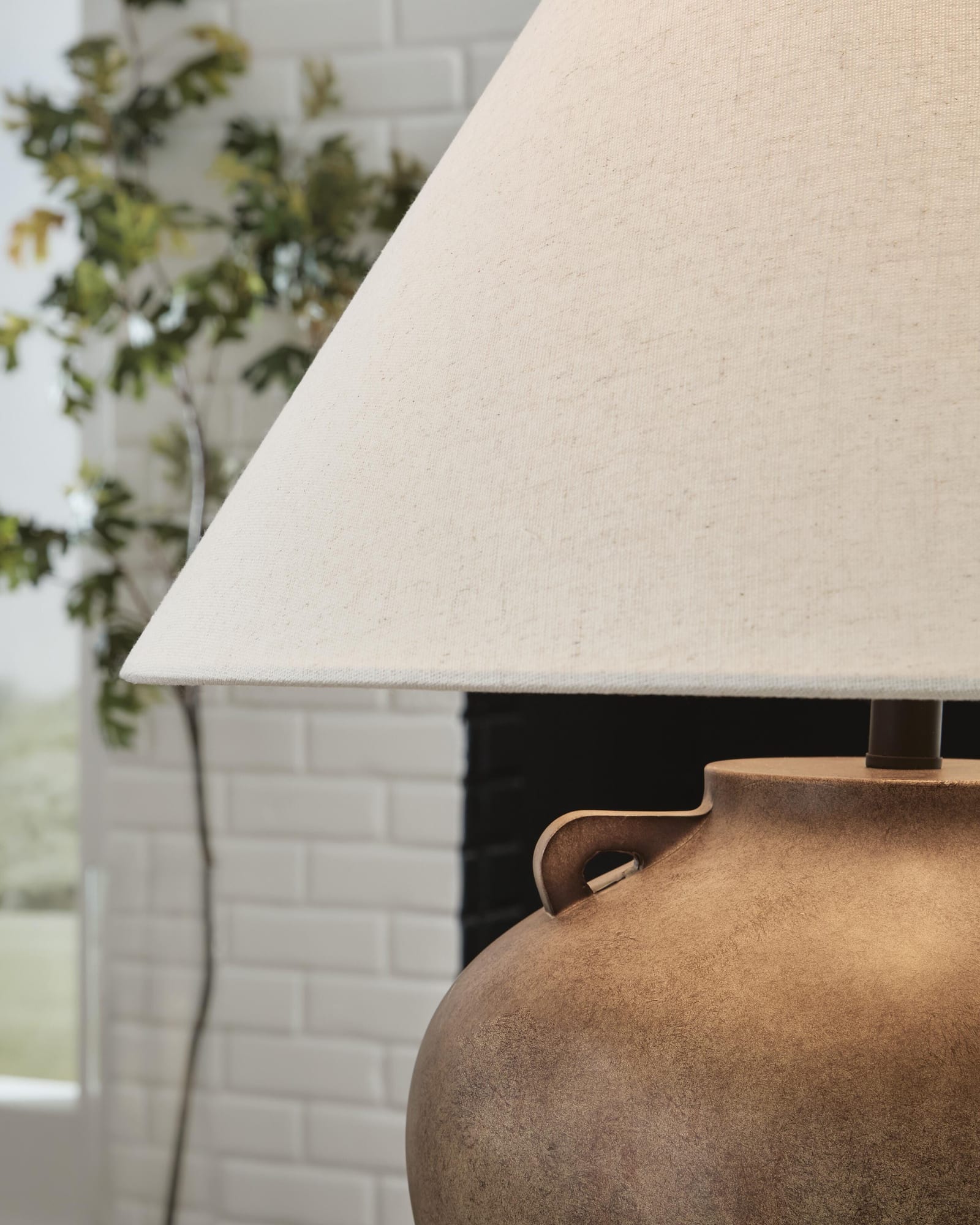 Ferrilby Antique Beige Table Lamp detail view