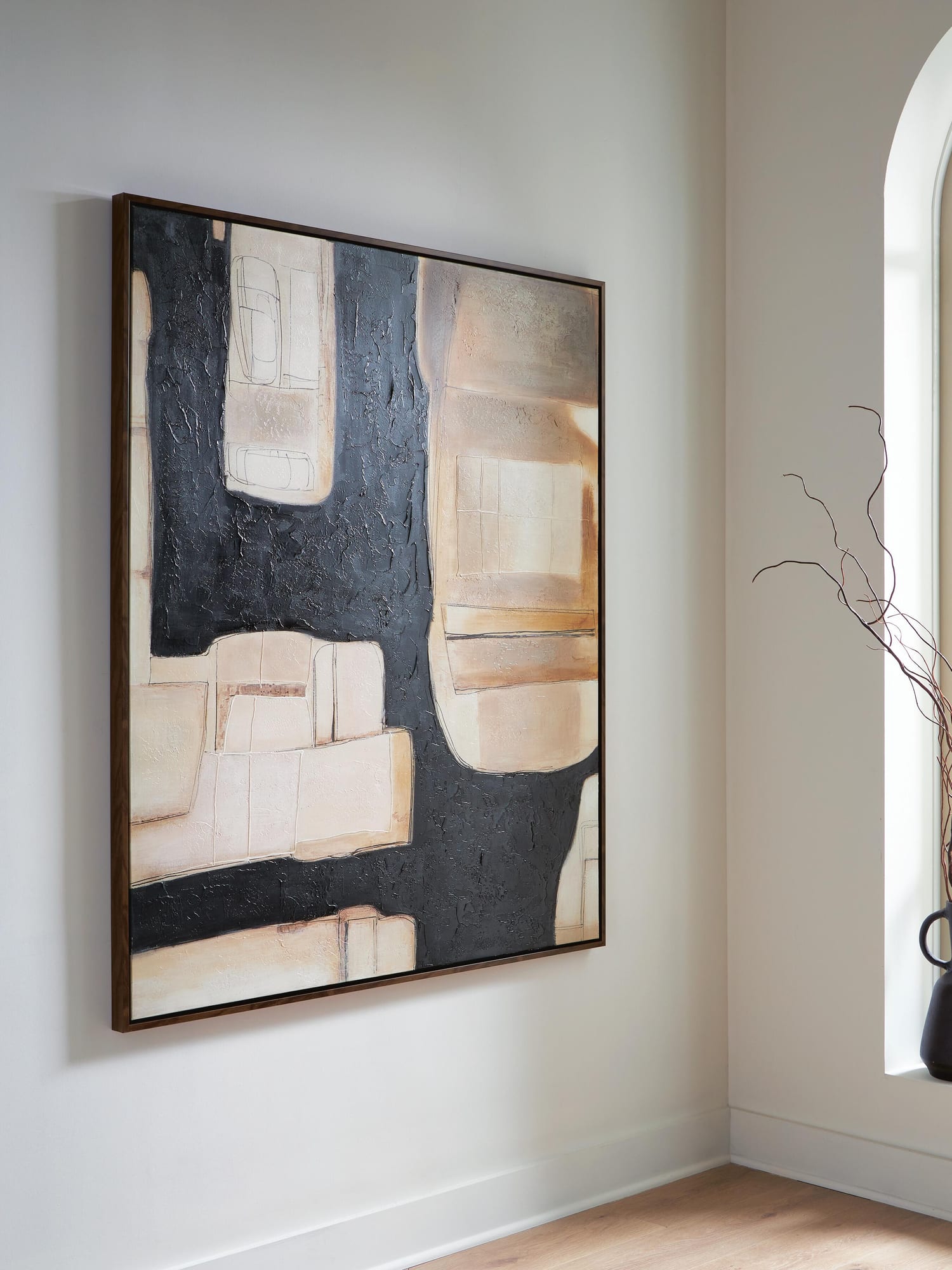 Feyville Black/Brown/Cream Wall Art from Decor Furniture
