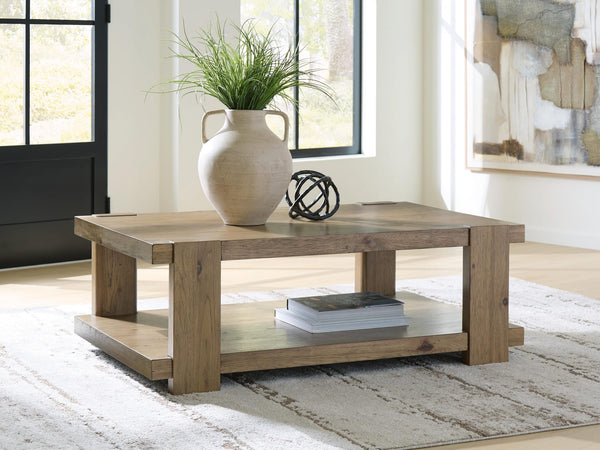 Flangren Light Brown Coffee Table from Decor Furniture