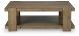 Flangren Light Brown Coffee Table view 4