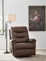 Flynwood Espresso Leather Swivel Glider Recliner view 6