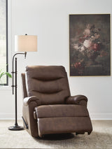 Flynwood Espresso Leather Swivel Glider Recliner view 7