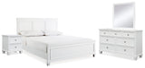Fortman White Panel Bedroom Set view 2