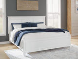 Fortman White Panel Bedroom Set King 3: Bed, Dresser, Mirror from Decor Furniture