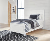 Fortman White Panel Bedroom Set Twin 3: Bed, Dresser, Mirror from Decor Furniture