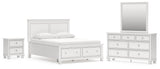 Fortman White Panel Storage Bedroom Set from Decor Furniture